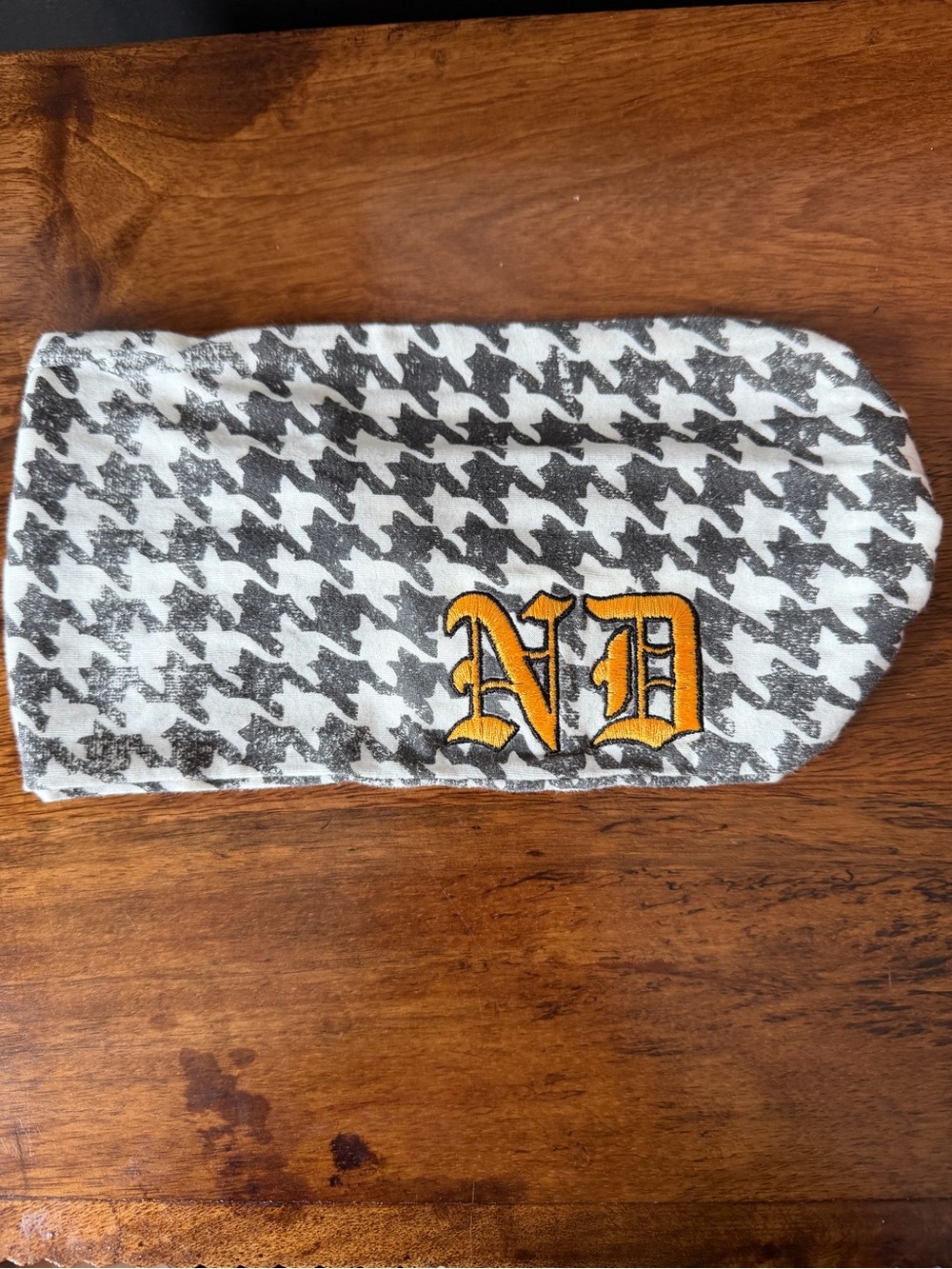 No Doubt Houndstooth Fade Wide Headband with ND Embroidered Patch